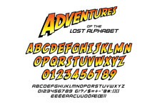 Alphabets For Adventure Titles And Subtitles. Vector Typography Illustration