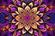 © AberrantRealities - an abstract colorful flower design on a black background