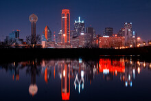 Dallas City Skyline At Night