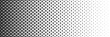 horizontal black halftone of capital letter X design for pattern and background.