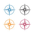 group of different colored compass.Vector illustration