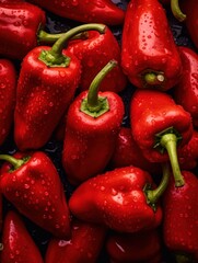 Wall Mural - red bell peppers