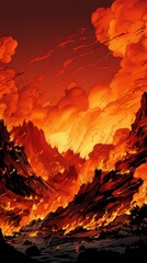 Wall Mural - fire background