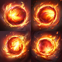 Canvas Print - abstract fire background