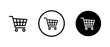 Shopping cart icon set