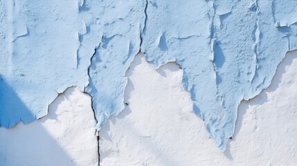 Poster - Generative AI : Background of the old painted pale blue walls White paint strokes on the old blue wall
