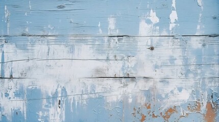 Poster - Generative AI : Background of the old painted pale blue walls White paint strokes on the old blue wall