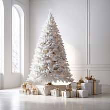 White Christmas Tree With Gifts