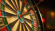 © redflower - Close-up of DARTS hitting a bullseye target