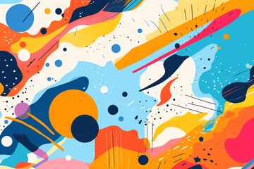 Sticker - abstract colorful background cartoon art design