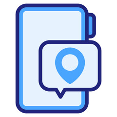 Canvas Print -  App, blue icon