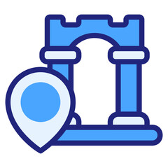 Sticker -  Destination, blue icon