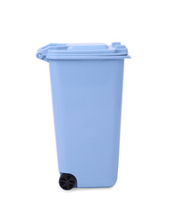 Sticker - Recycling bin for batteries isolated on white