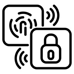 Canvas Print -  Security, outline icon