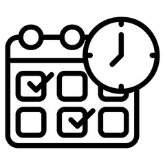 Canvas Print -  Schedule, outline icon