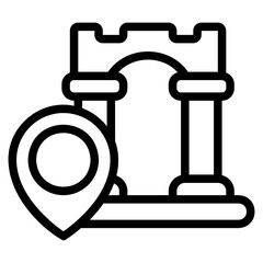 Sticker -  Destination, outline icon