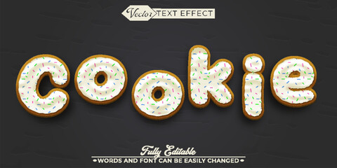 Wall Mural - Cookie Bakery Editable Text Effect Template