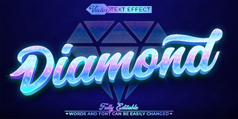 Luxury Diamond Vector Editable Text Effect Template