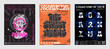 © SergeyBitos - Street art posters with y2k lettering and graffiti, tags, urban art. Acid prints for typography, merch, streetwear, t-shirt, flyers, posters. Artistic covers set. Street culture, graffiti, modernism