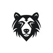© twilight mist - Vector logo of bear, minimalistic, black and white