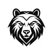 © twilight mist - Vector logo of bear, minimalistic, black and white
