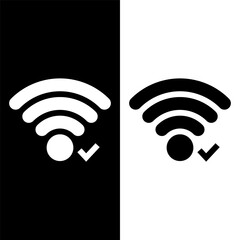 Sticker - black and white signal icon