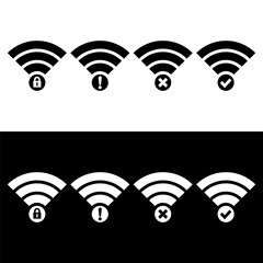 Sticker - black and white signal icon