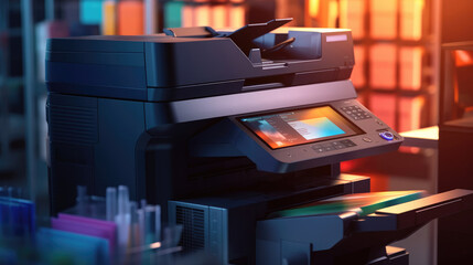 Modern printer on office desk