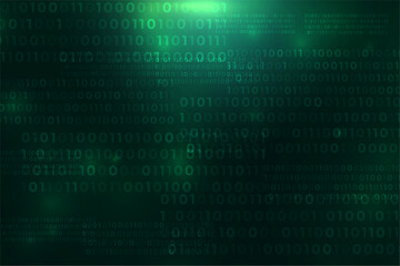 Canvas Print - futuristic binary code matrix pattern background for cyber security