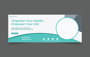 Wall Mural - medical healthcare social media cover design banner