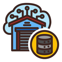 Wall Mural - Data Warehousing Icon