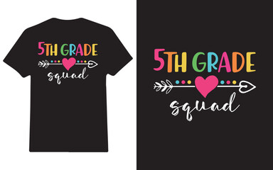 Wall Mural - 5th grade squad back to school t-shirt design