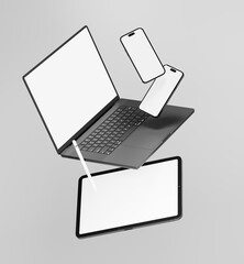 Responsive Web Design and website Mockup, Devices Mock up, Smartphone desktop tablet laptop template Mockup