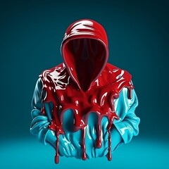 Wall Mural - 3d rendering of hoodie melting, generative ai