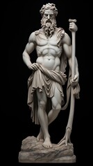  An imposing Greek statue, testament to ancient Hellenic art and culture. Generative AI