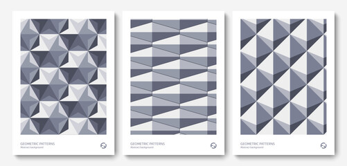 sometric geometric pattern gray cubes. Endless cubic background, seamless texture, vector illustration
