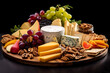 fruits and nuts, cheese and grapes with nuts platter	
