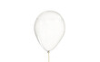 glossy transparent balloon  upright 3D CAD rendering isolated
