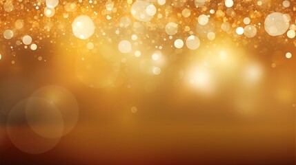 Gold glitters background. shimmering blur spot lights Bokeh Shiny gold light background texture.