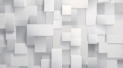 Fototapete - Generative AI : Vector Abstract Elegant white and grey Background. Abstract white Pattern. Squares Texture