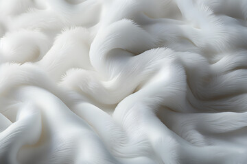 Photo  realistic simple white soft velvet drapery texture created  with Generative AI technology