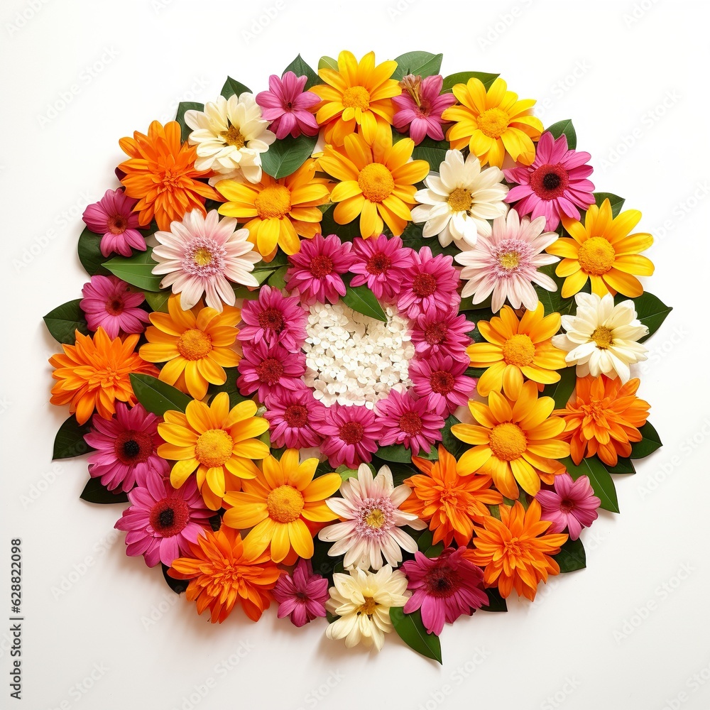Onam festival floral designs called' Athapookkalam'. Onam is a ...