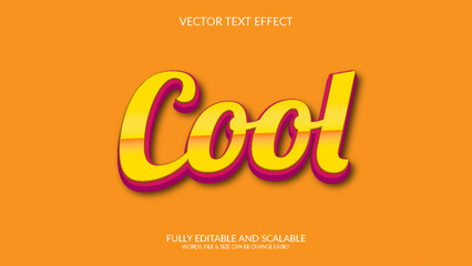 Wall Mural - Cool 3D Fully Editable  Vector Eps Text Effect Template Design 
