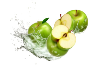 Wall Mural - apple in water splash