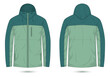 outdoor casual jacket template front and back view