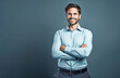 © Olena Rudo - Happy business man in shirt with crossed arms