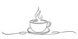 cup of tea, line art style vector eps 10