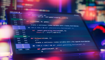 Software Programming Work Time. Program development concept.