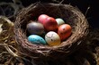 © shelbys - Colorful Easter Eggs in a Nest