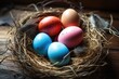 © shelbys - A charming nest of colored eggs